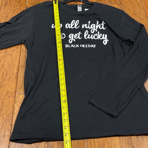 Up All Night To Get Lucky BLACK FRIDAY Shirt L/S Long Sleeve Size Large NWT! - Picture 4 of 10